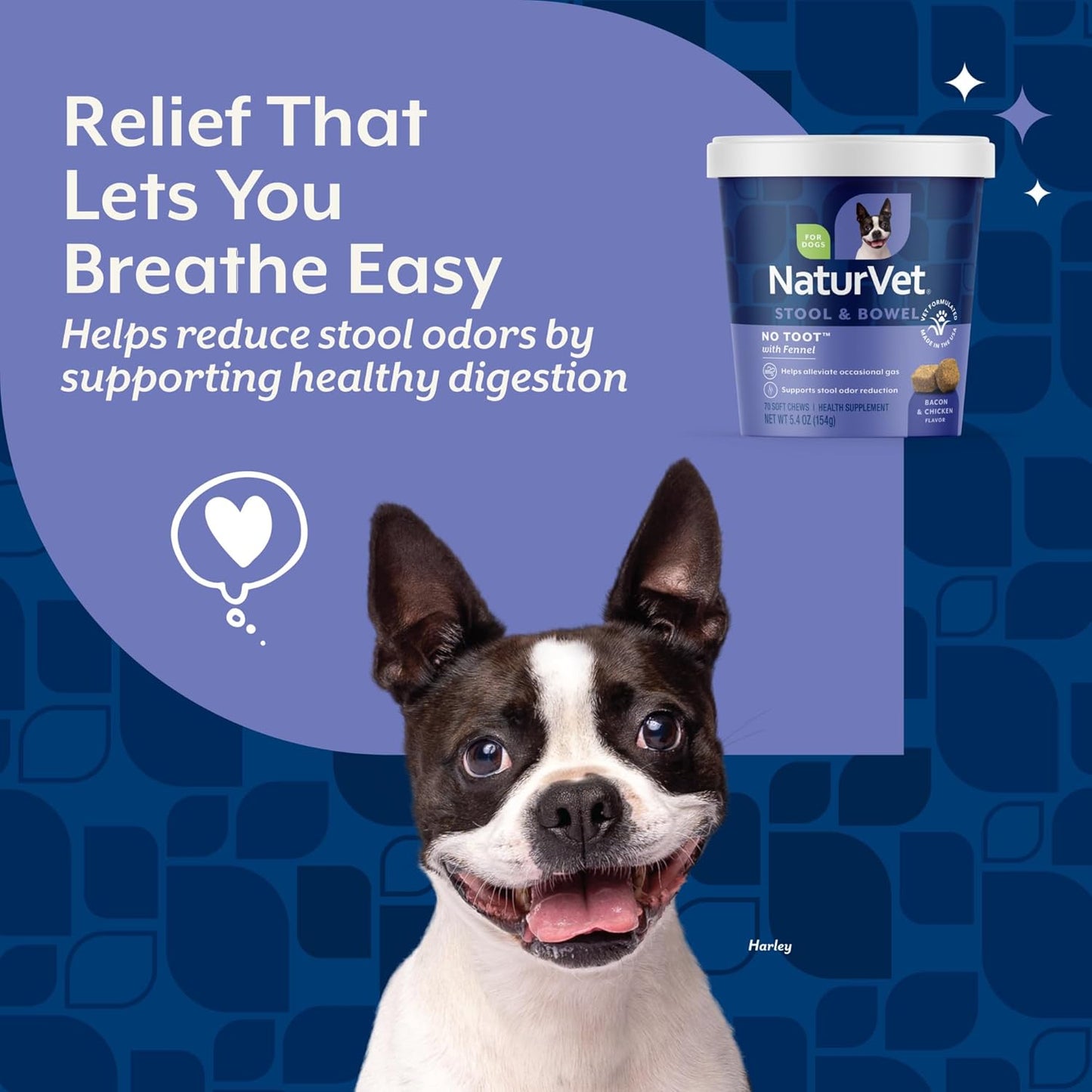 NaturVet digestive supplement packaging back view
