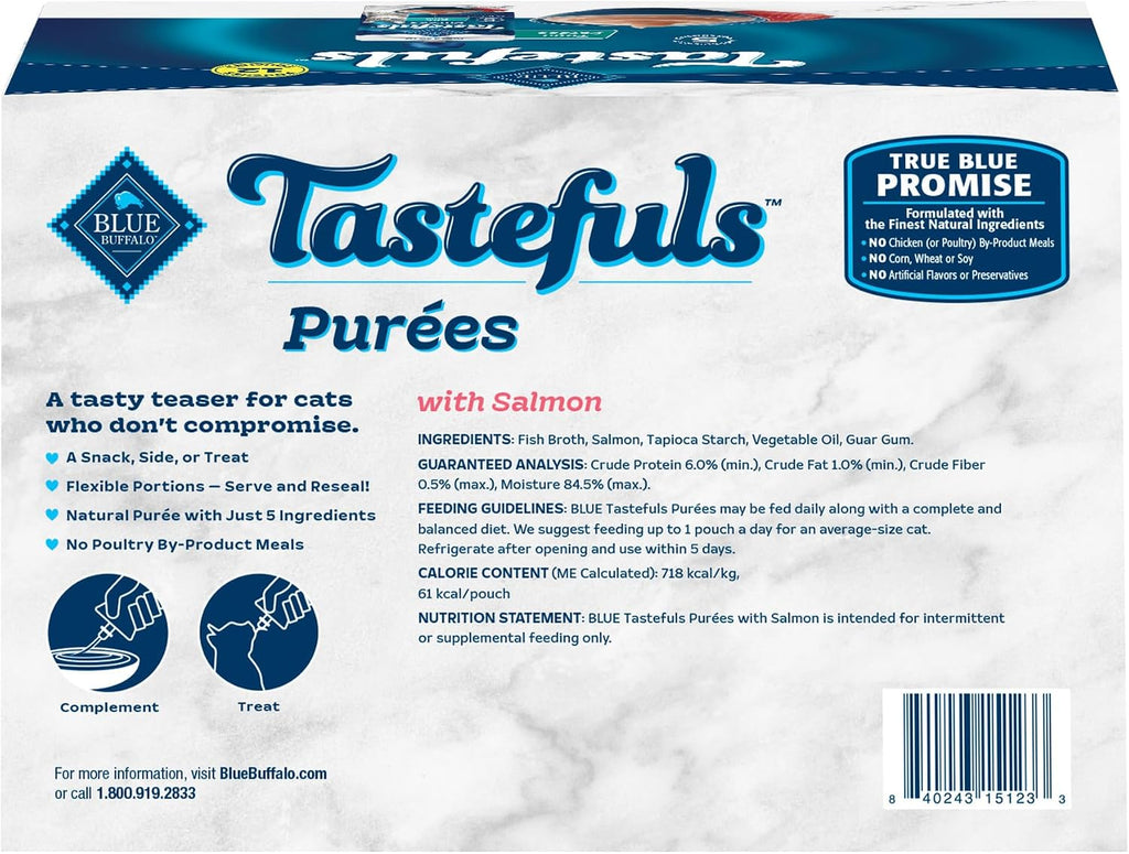 Blue Buffalo salmon cat food topper 12 count box display