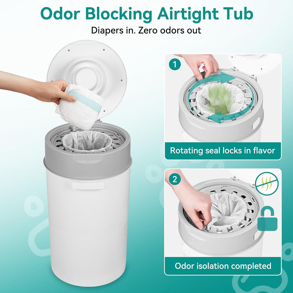 Makamsui disposal bin showing 360 degree handle rotation feature