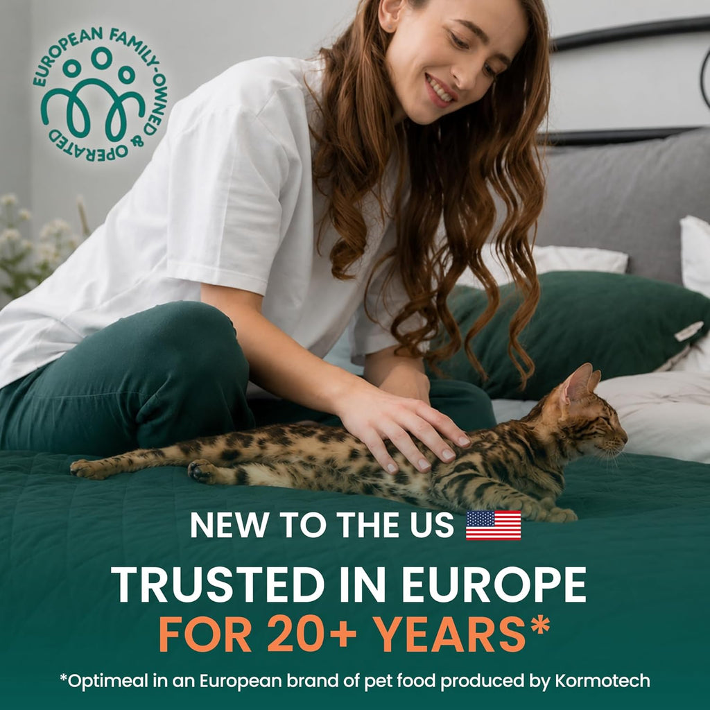 High protein wet cat food pouches with natural European ingredients.