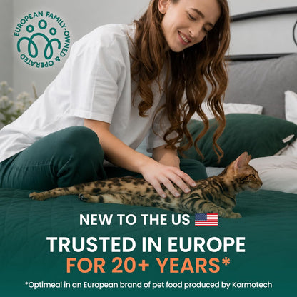 High protein wet cat food pouches with natural European ingredients.