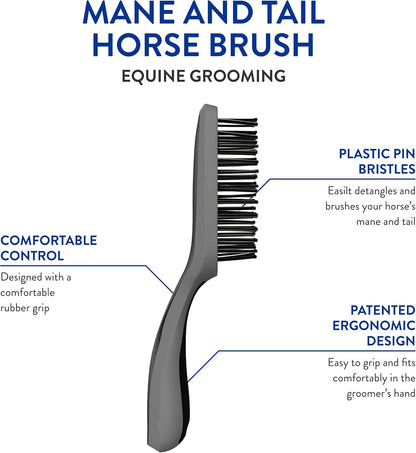 Wahl horse grooming brush showing ergonomic rubber handle
