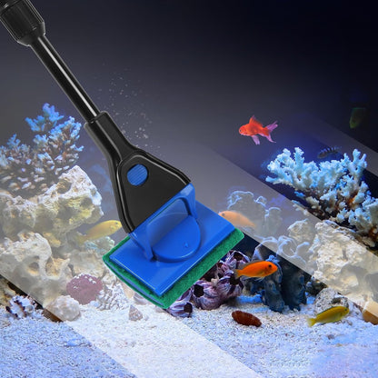 AQUANEAT extendable long handle fish net attachment skimming debris from home aquarium