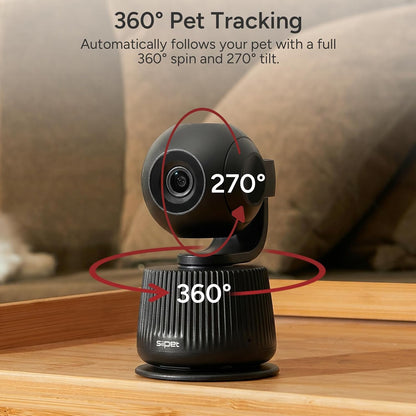 SiiPet pet camera tracking a dog in a living room