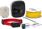 PetSafe stubborn pet containment system receiver collar showcasing the standard 9 volt battery installation area.