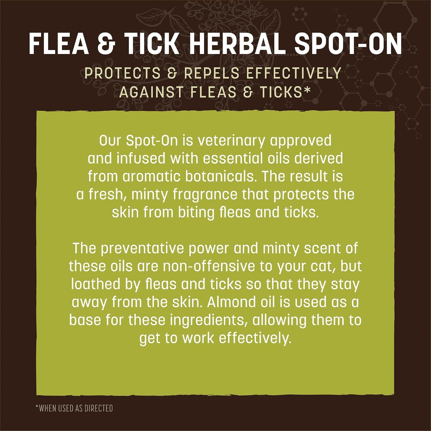 Close up of the single use topical tubes for Earth Animal Apothecary herbal cat protection