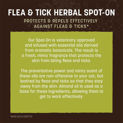 Close up of the single use topical tubes for Earth Animal Apothecary herbal cat protection