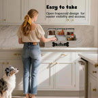 Dog treat container with dividers organized for pet supplies