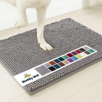 Muddy Mat super water absorbent door mat front view in grey color