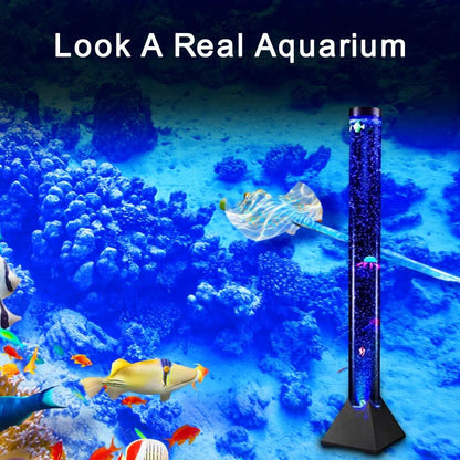 Asifu bubble tube lamp glowing in a dark room setting