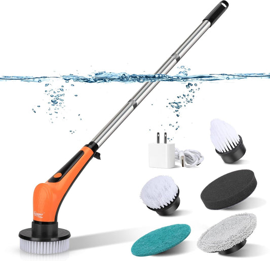 Hygger electric aquarium cleaning brushes kit showcasing the main handle and motor unit.