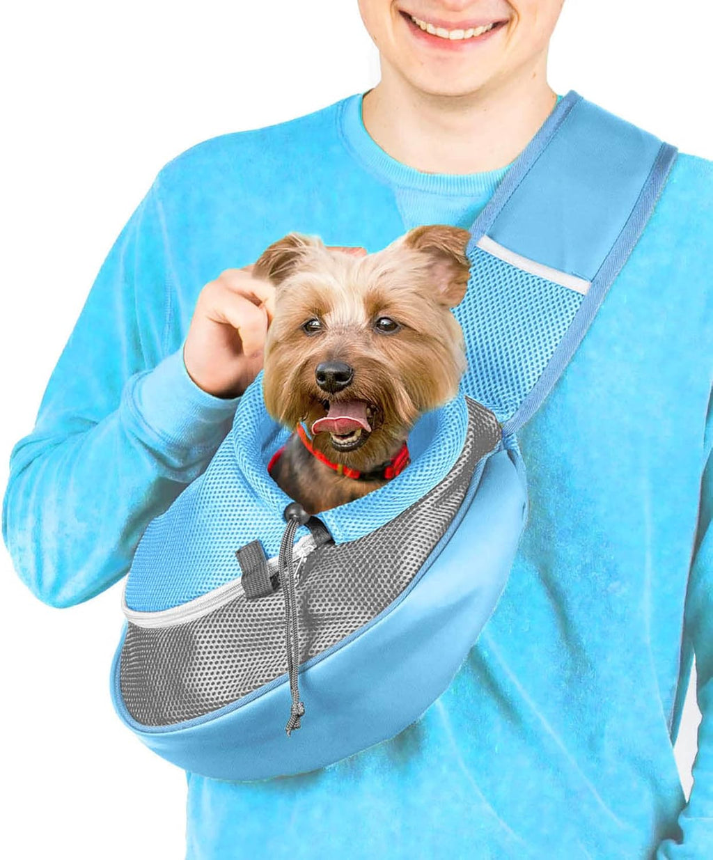 Cuddlissimo! Pet Sling Carrier - Carefully Sized for Teacup & Toy Breed Puppies & Cats (Under 6lb) - Soft Pouch for Small Dogs, Yorkies, Chihuahuas - Ideal for Hands-Free Travel & Walks (Pink) - Image 14