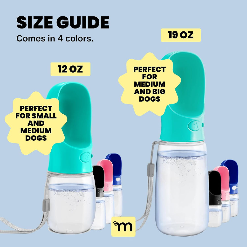 MalsiPree travel water bottle for small and medium dogs