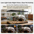 Close-up of the anti-glare lens on the SV3C terrarium camera