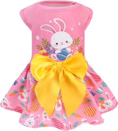 PUPTECK Classic Plaid Dog Dress Cute Puppy Clothes Outfit Small - Image 9