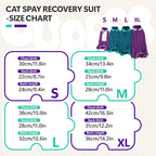 Rear view of cat recovery suit showing litter box access