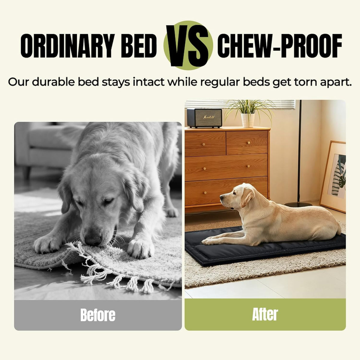 Side profile of 1 inch 30D foam dog crate mattress