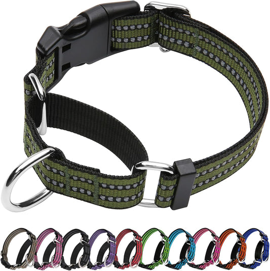 Joyeeiioo Martingale dog collar in forest green color