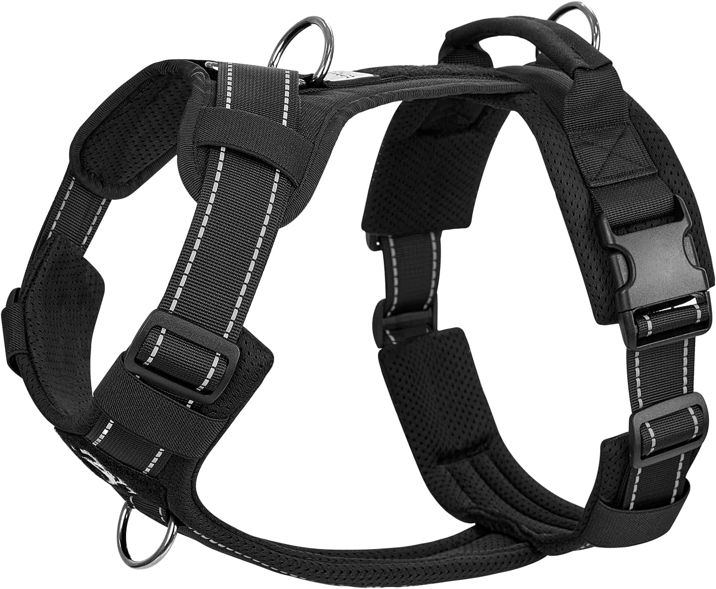 OneTigris Dog Harness No Pull, Adjustable Tactical Harness with Soft Padding, Y-Shaped Reflective Easy Walk Dog Harness for Medium and Large Dogs - Image 11