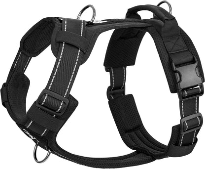 OneTigris Dog Harness No Pull, Adjustable Tactical Harness with Soft Padding, Y-Shaped Reflective Easy Walk Dog Harness for Medium and Large Dogs - Image 11