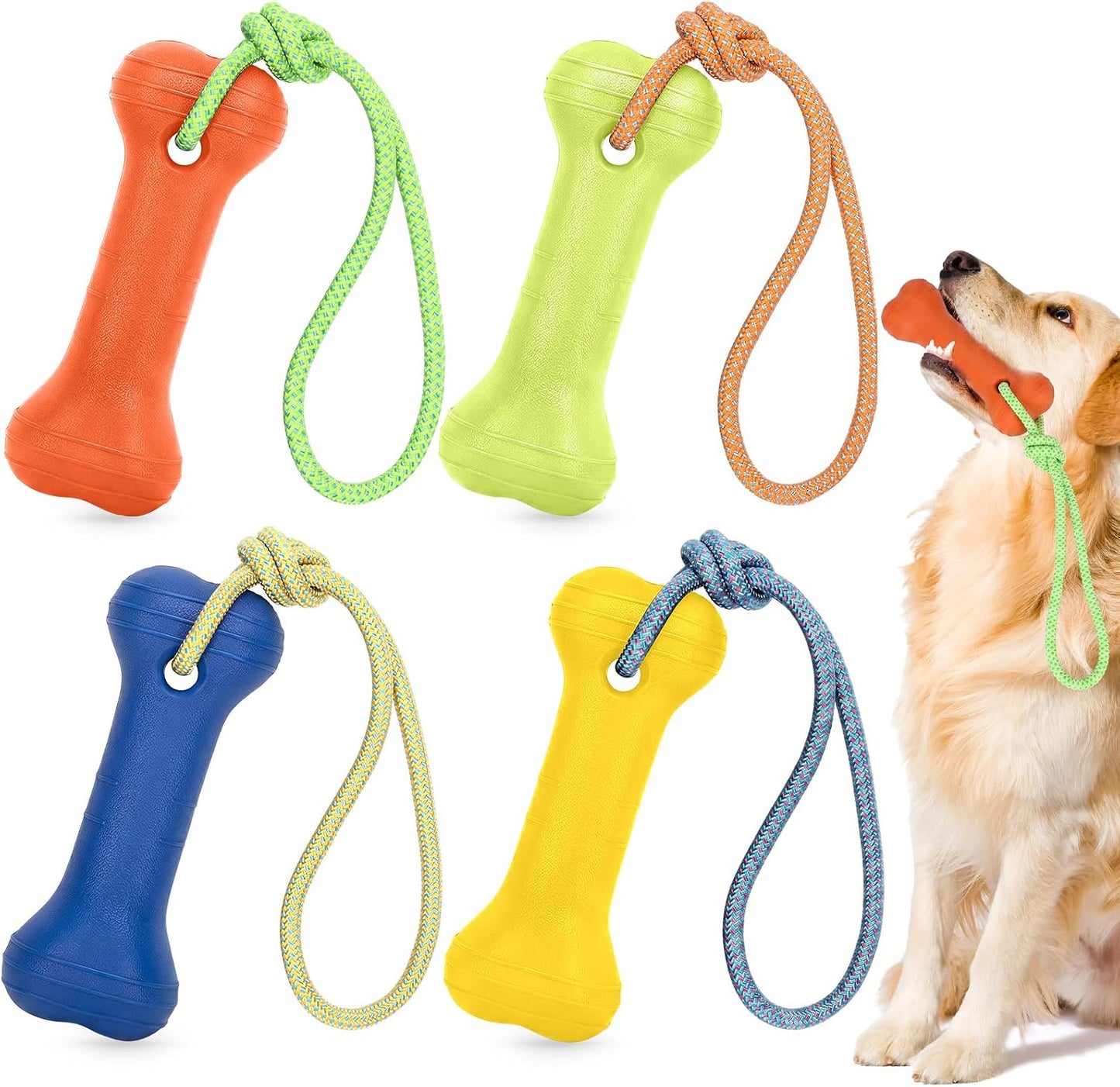 Full set of Skylety imported USA pet water toys highlighting the premium Ethylene Vinyl Acetate material composition.