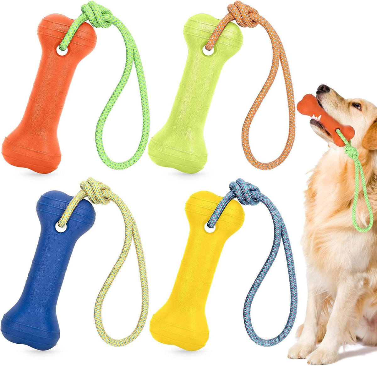 Full set of Skylety imported USA pet water toys highlighting the premium Ethylene Vinyl Acetate material composition.