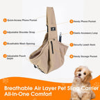 Side view of Pawpubby pet carrier with storage pocket