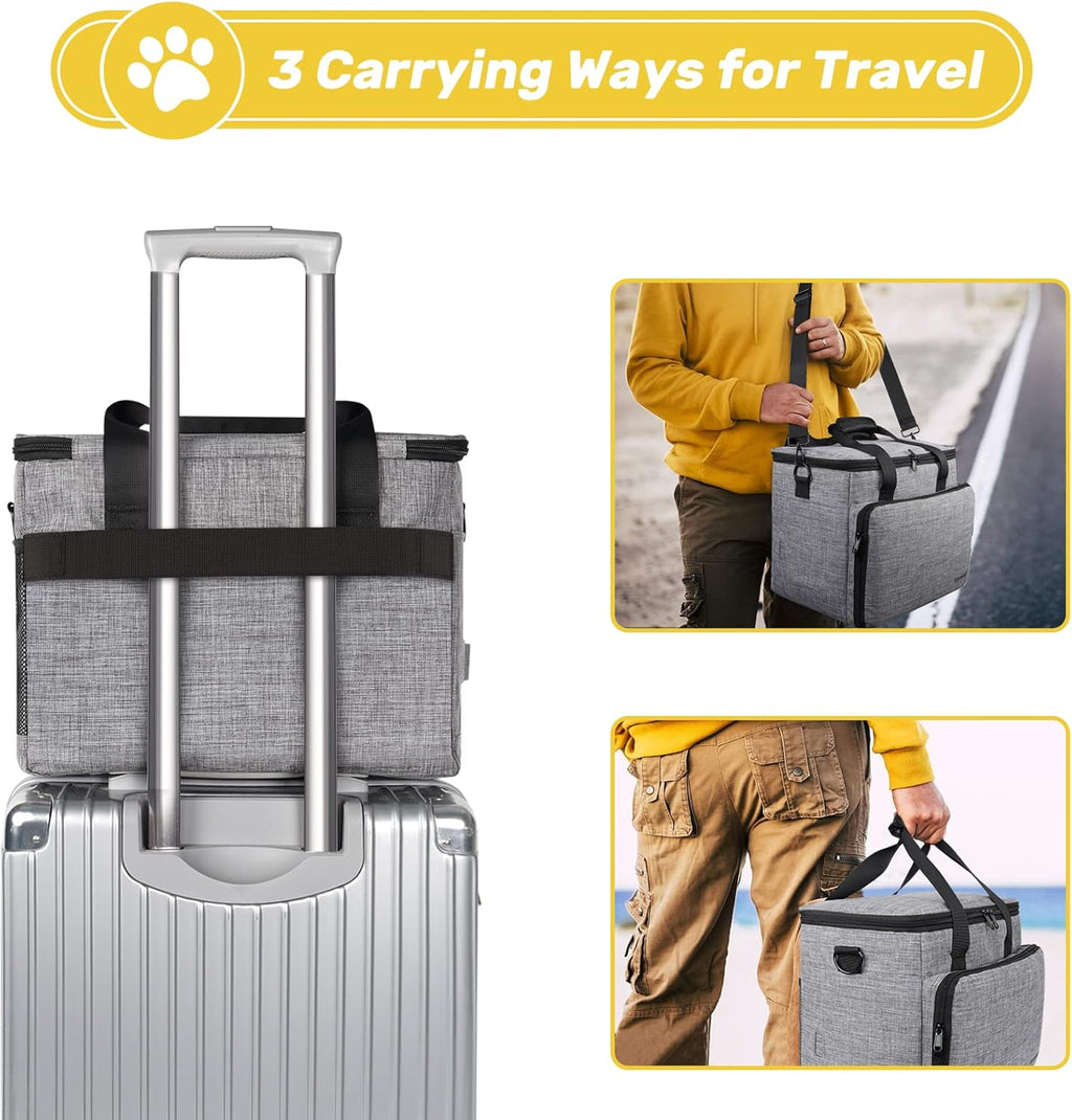 Abrimelodi six piece large pet travel set for road trips and camping
