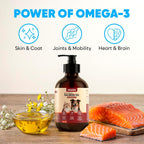 HEAPETS pure fish oil supplement pump dispenser close up view