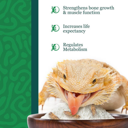 Dusting reptile food with CoCoo calcium supplement