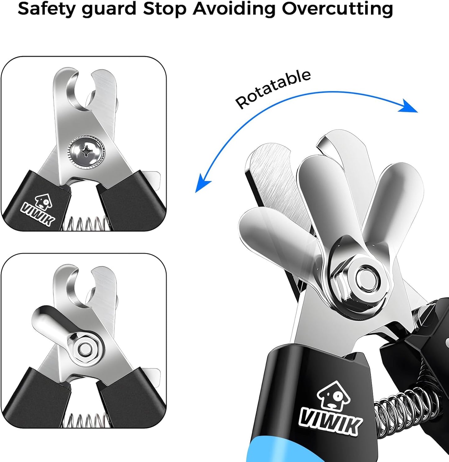 Viwik professional pet claw clipper stainless steel blades
