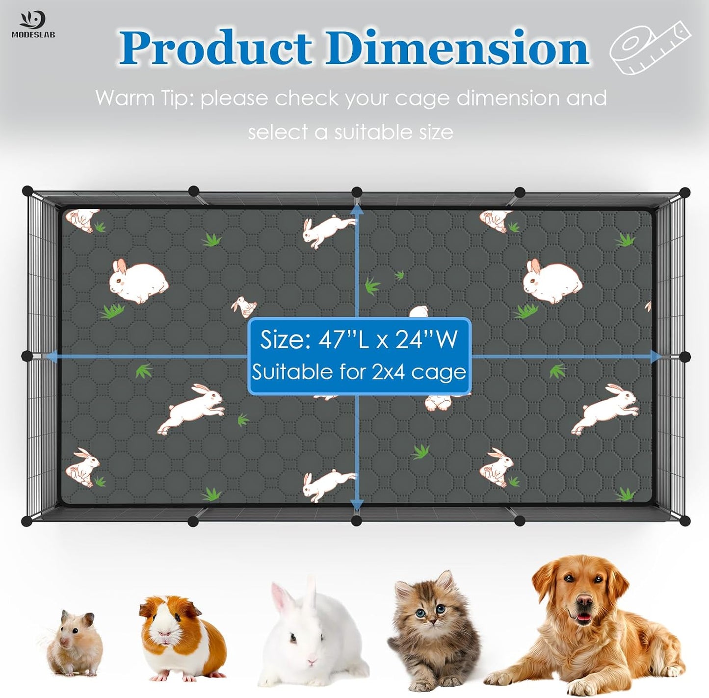 Modeslab reusable pet pee pad folded on a flat surface