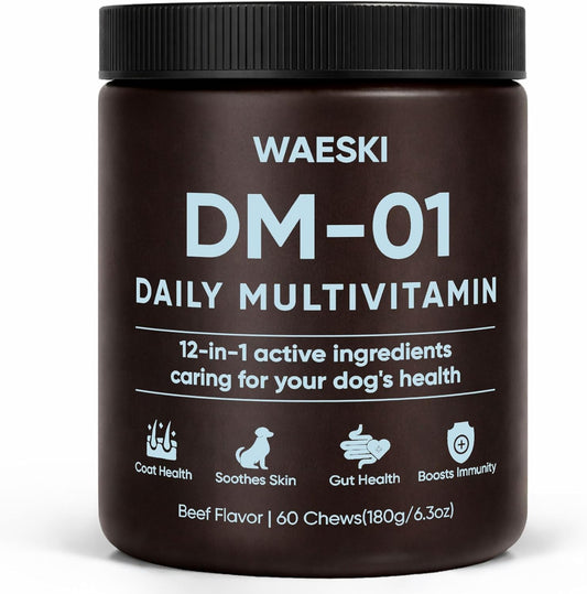 KOVGOCY Waeski DM-01 daily multivitamin for dogs front view of container