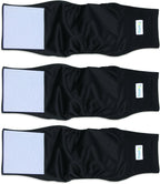 Teamoy Reusable Wrap Diapers for Male Dogs, Washable Puppy Belly Band Pack of 3 (M, 13"-16" Waist, Black+ Gray+ Lake Blue) - Image 10