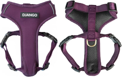DJANGO Adventure Dog Harness - Stylish Medium Dog Harness for Outdoor Adventures and Everyday Wear - Dandelion Yellow Neoprene Adjustable Harness for Dogs with Reflective Piping and Solid Brass D-ring - Image 14