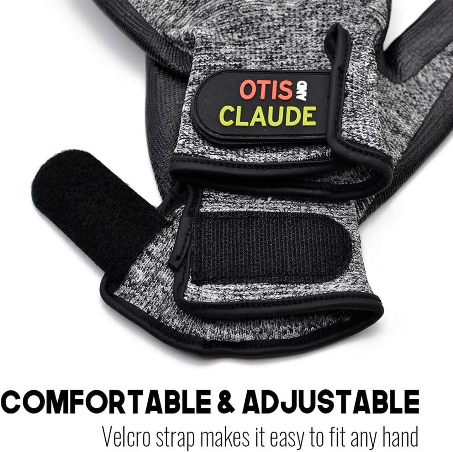 Otis and Claude pet hair remover glove peeling loose fur off