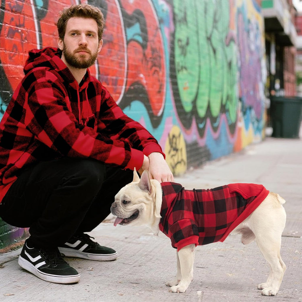 Soft fleece pet coat for small dogs with built-in harness leash hole access