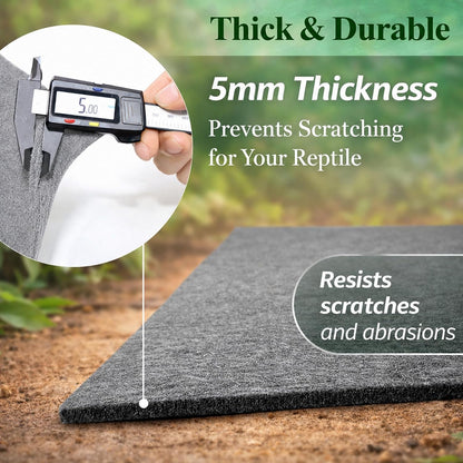 Two pack grey reptile cage liner rolled out showing textured tech fiber fabric.
