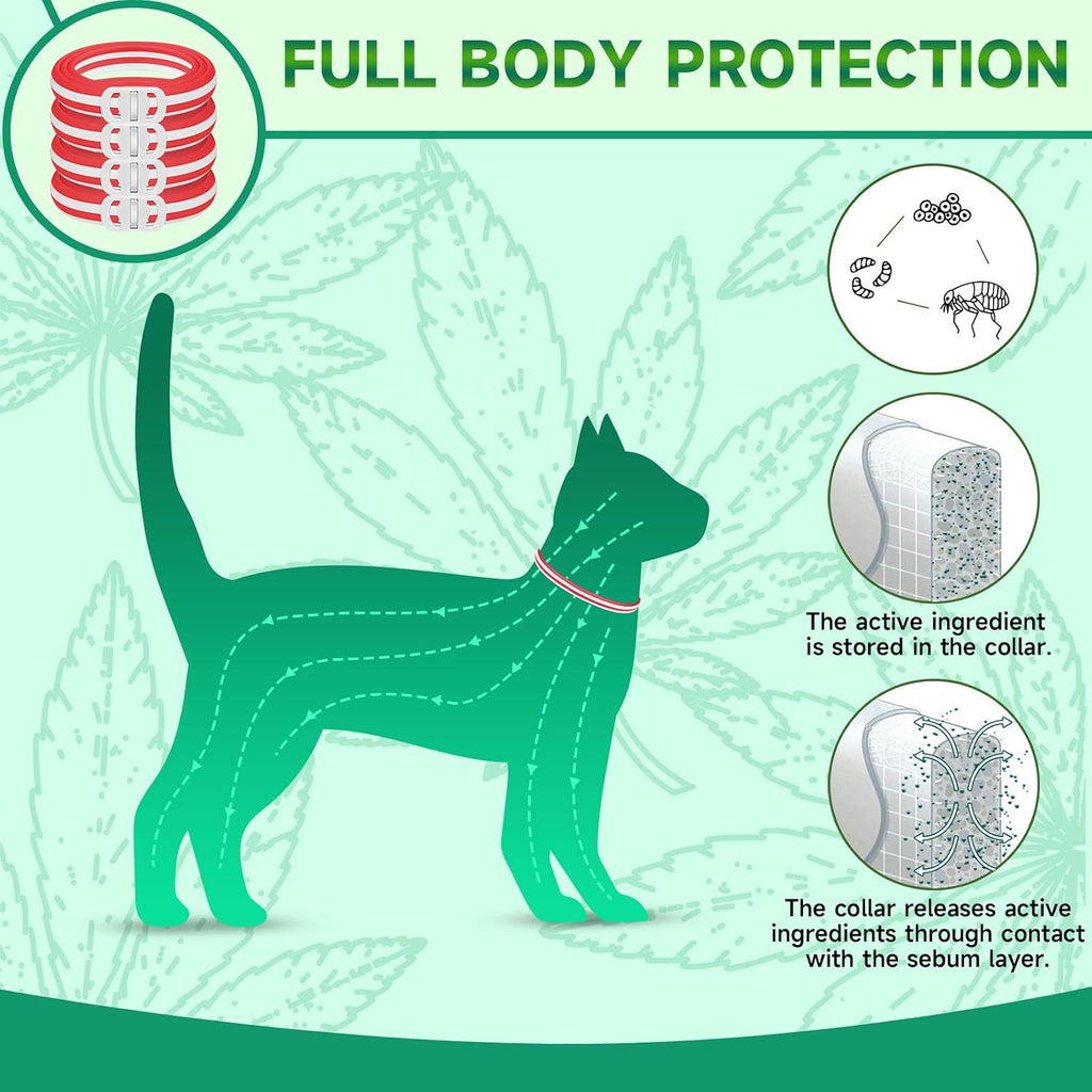 Close up of Weallin cat flea prevention collar texture