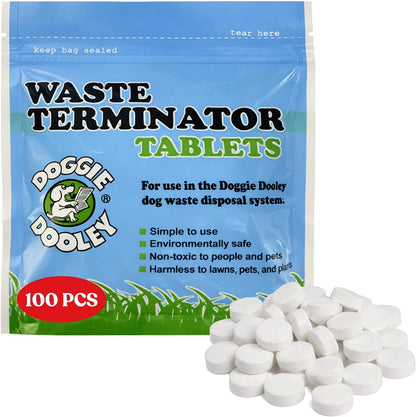 Doggie Dooley Waste Terminator Tablets 100 Count front view package