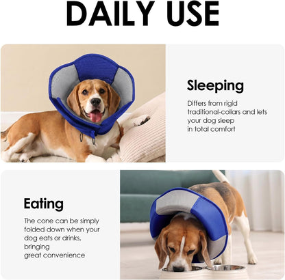 AOFITEE medical recovery collar showing deep protection against wound licking.