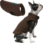 Gooby Fleece Vest Dog Sweater - Clay, X-Large - Warm Pullover Fleece Dog Jacket with O-Ring Leash for Small to Medium Dogs - Image 11