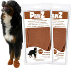 Comparison of PawZ dog boot sizes and natural rubber flexibility