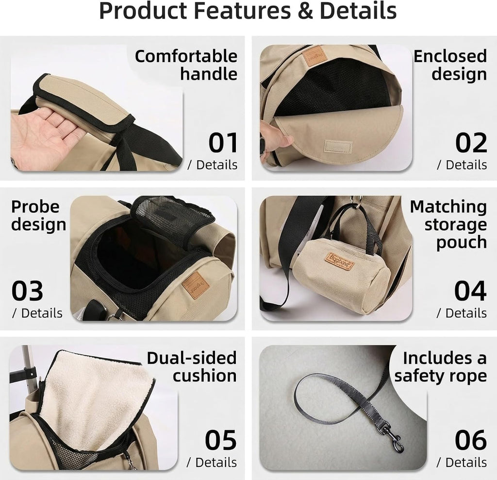 Interior view of the premium pet backpack showing the built in safety tether