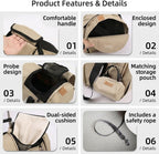 Interior view of the premium pet backpack showing the built in safety tether
