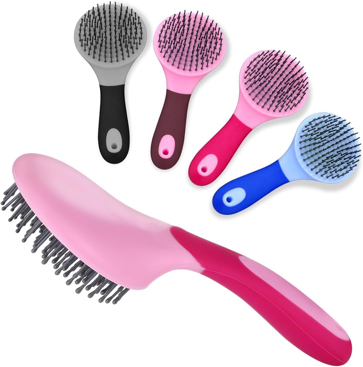 Close up of non-slip grip mane comb