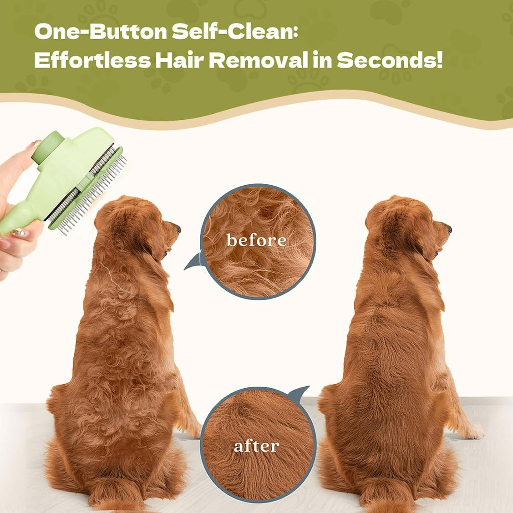 Ergonomic non-slip handle detail of TerraKin cat and dog comb