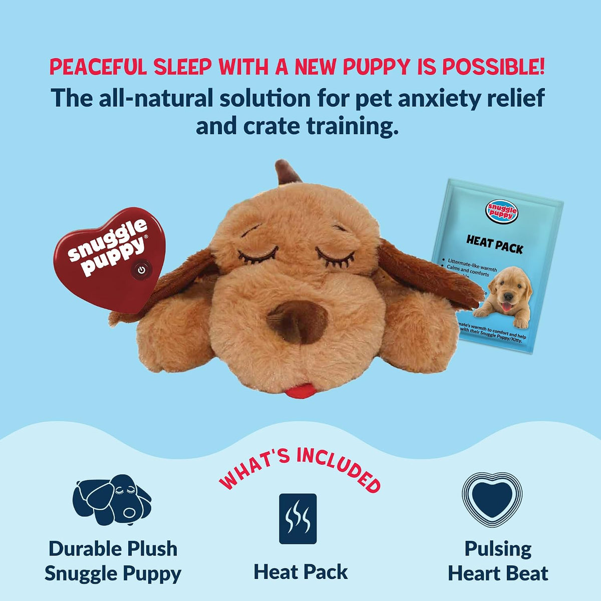Snuggle Puppie heartbeat toy showing internal pulse module