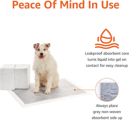Super absorbent gel core locking liquid in gray disposable dog sheet