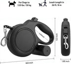 Large dog leash with integrated waste bag dispenser